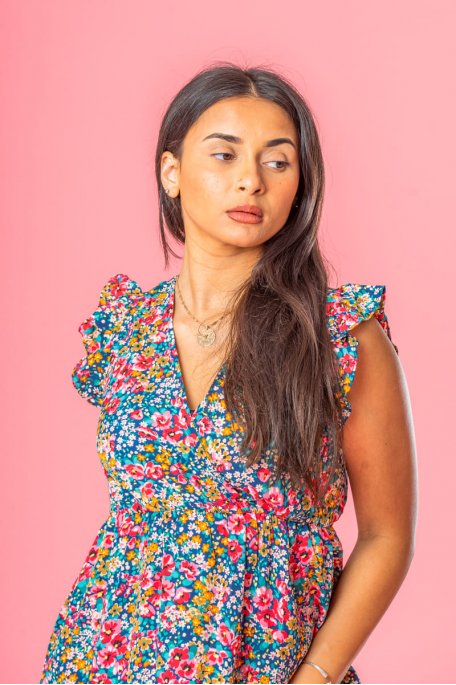 Flower wrap sales dress