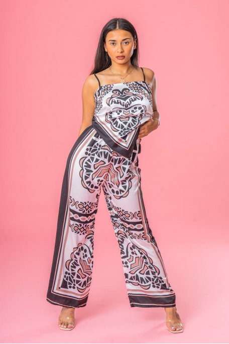 Ensemble pantalon top femme sales