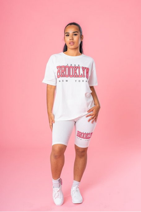 Fahrrad-T-Shirt Set Brooklyn weiß