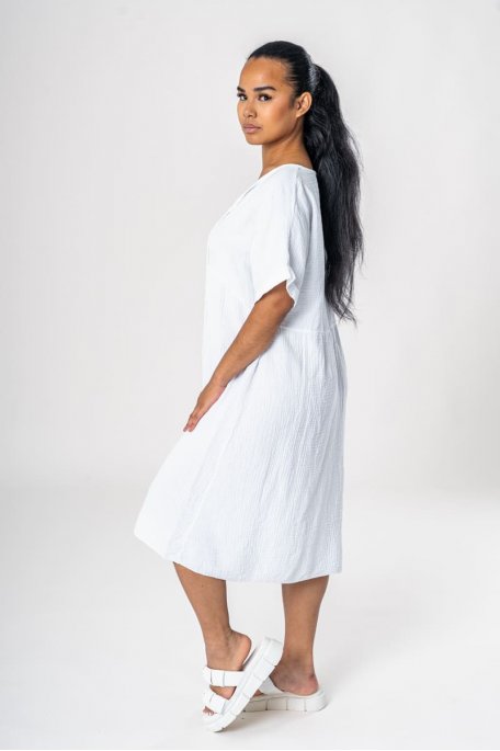 Robe gaze sales de coton blanche