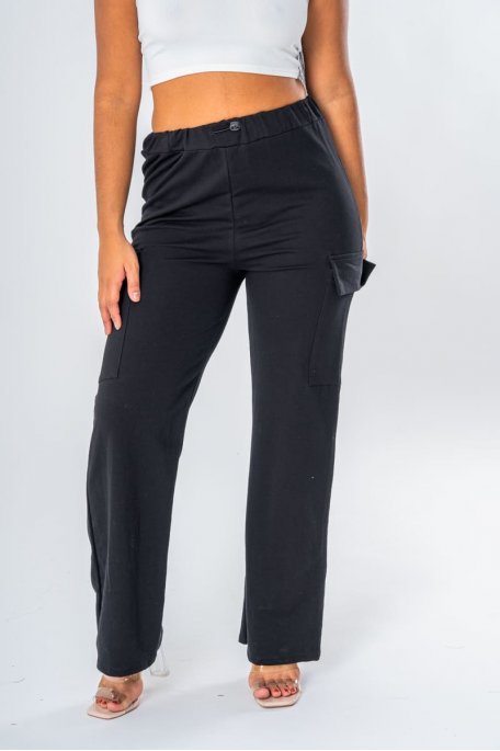 Pantalon cargo taille réglable et cheville élastiquées - Cinelle Paris,  mode femme tendance.