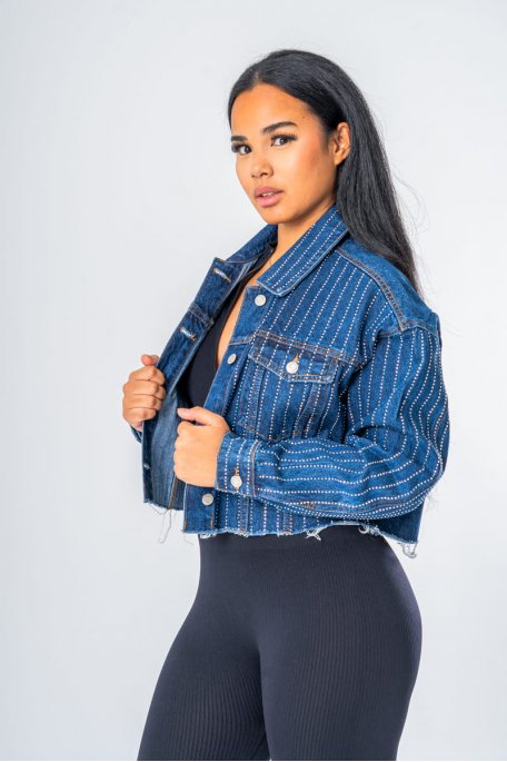 Veste courte on sale jean femme