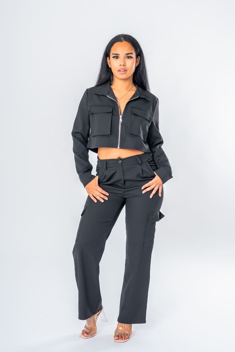 Veste cargo noir cheap