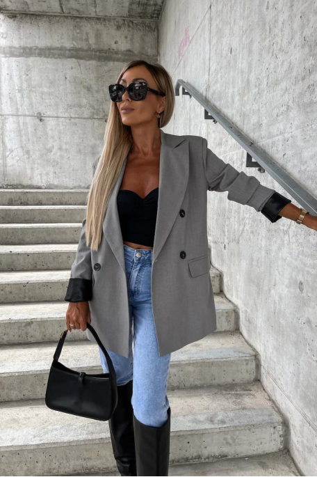 Graue Jacke