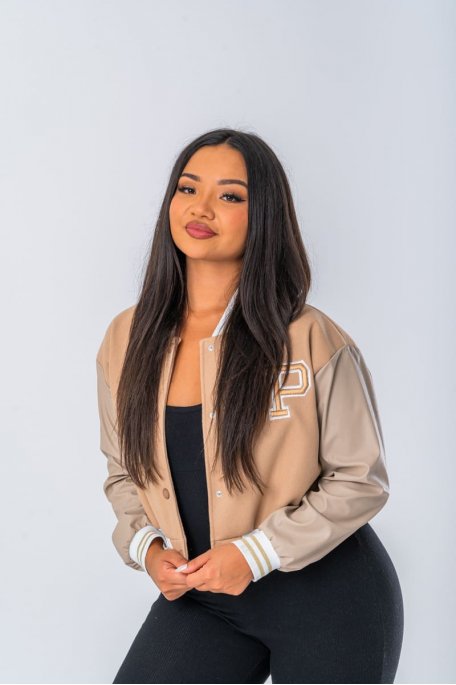 Bomber Patch P beige