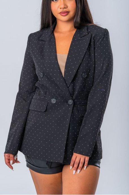 Blazer Strass schwarz