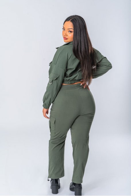 Ensemble Veste + Cargo Femme Kaki