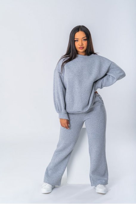 Ensemble de jogging oversize gris - Cinelle Paris, mode femme tendance