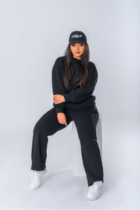 Black oversized jogging set