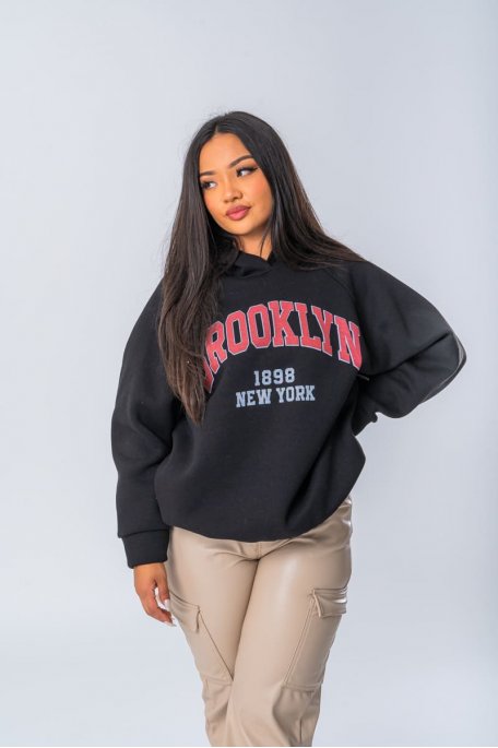 Sweatshirt Brooklyn schwarz
