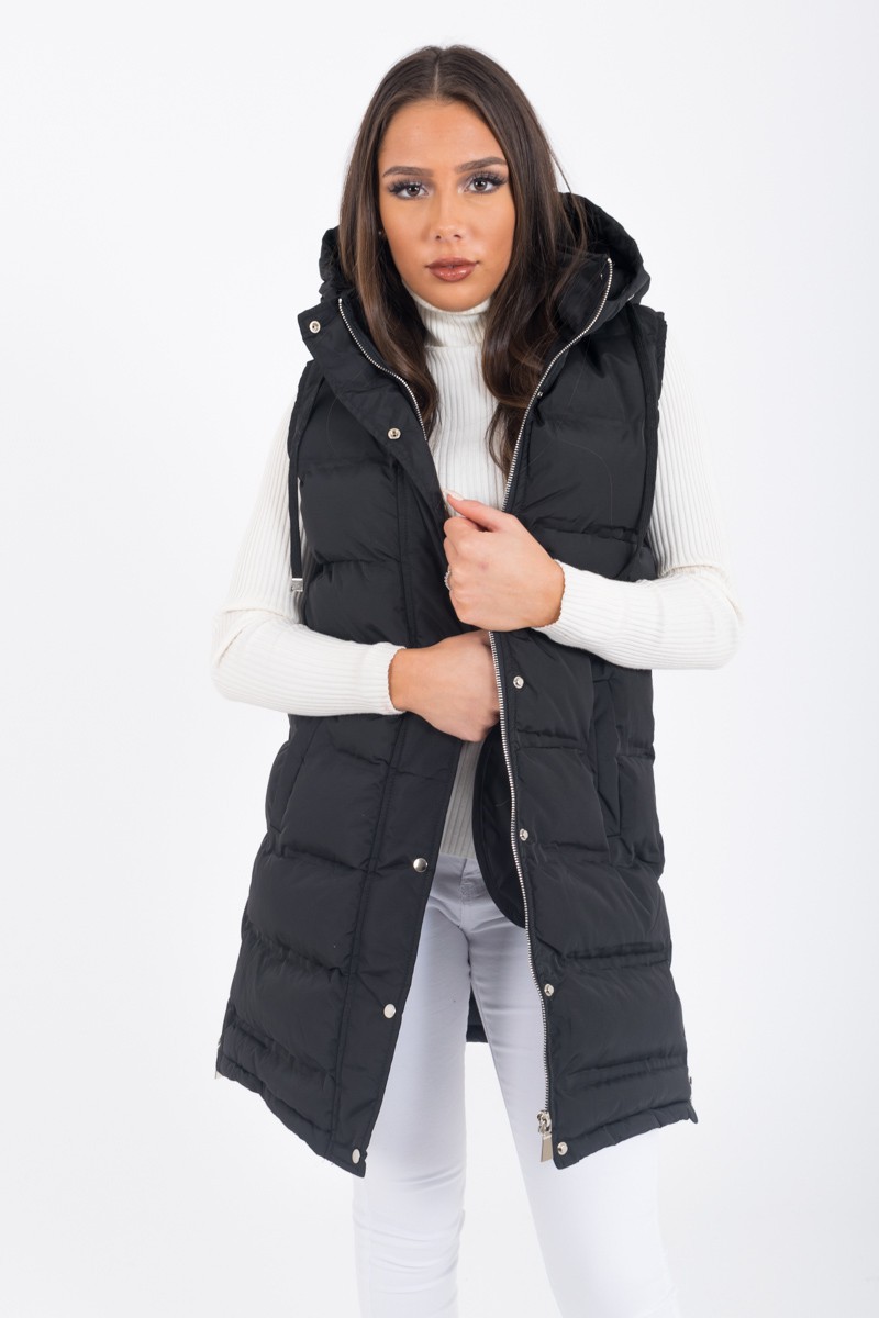 Veste longue online sans manches