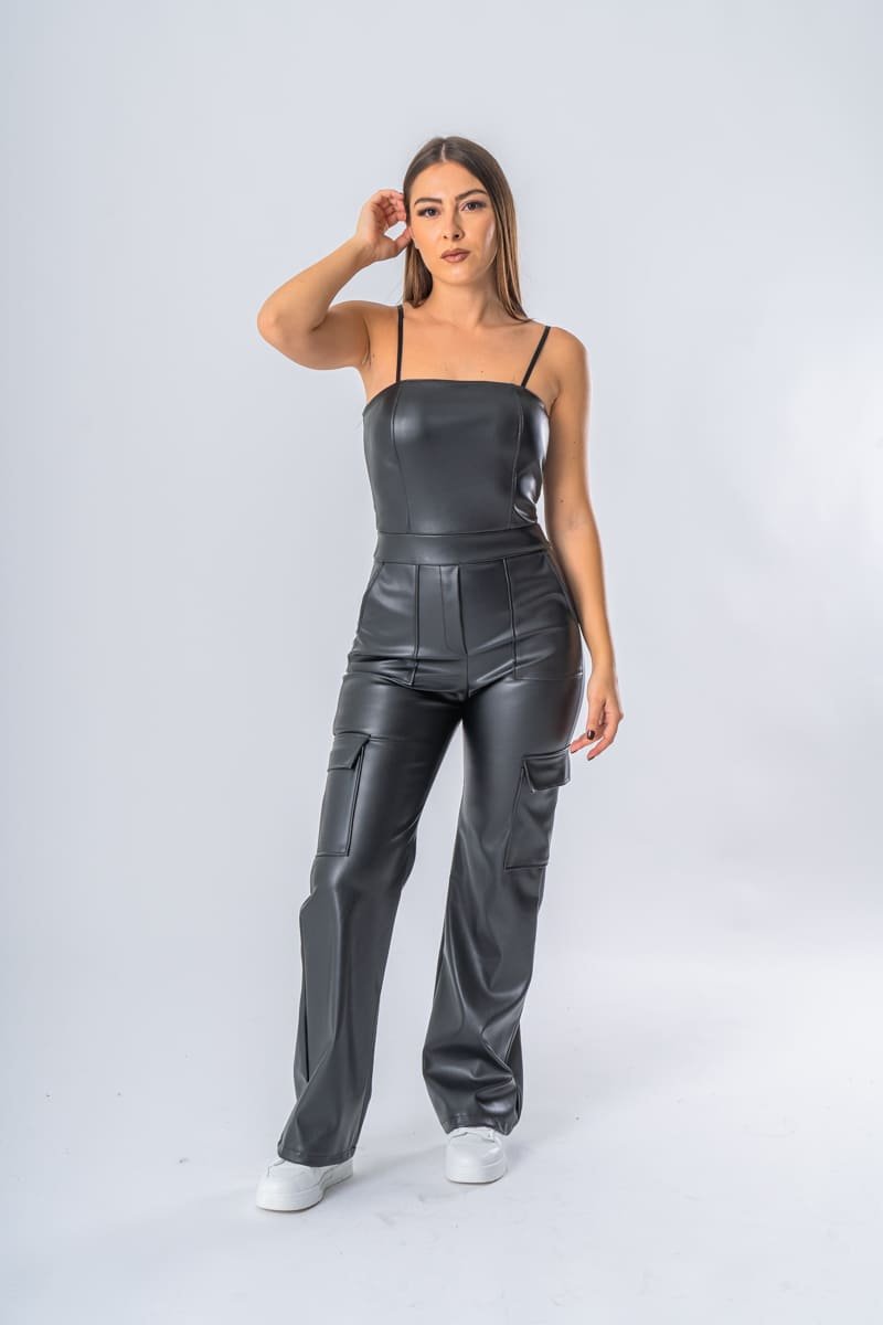 Leather jumper pants deals