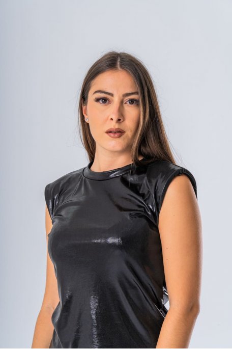 Black epaulette top