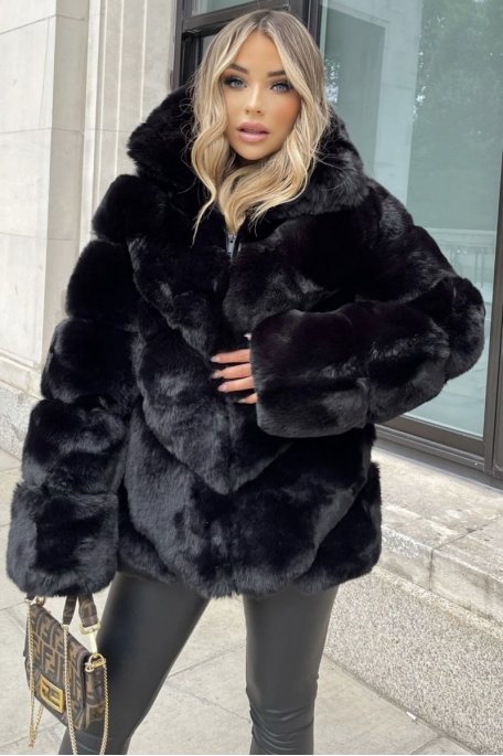 copy of Black faux fur coat
