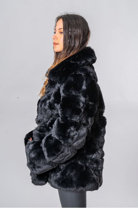 Manteau fausse fourrure vegan outlet