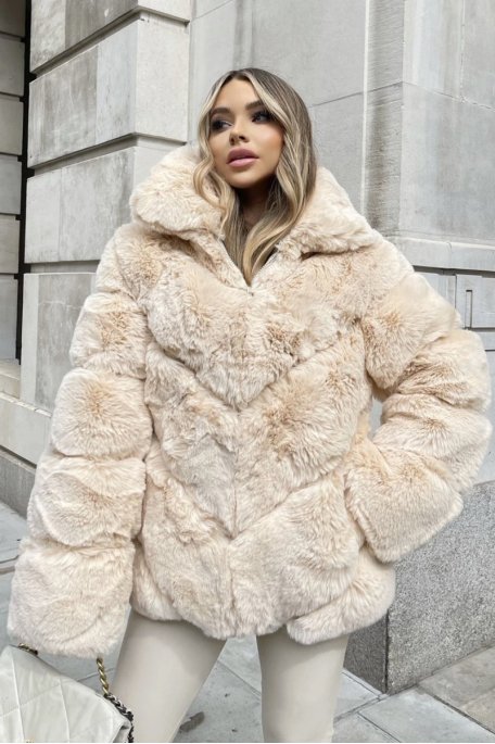 copy of Beige faux fur coat