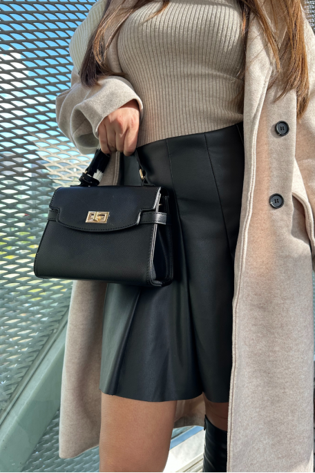 Petit sac en cuir noir deals