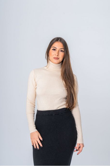 copy of White long-sleeved turtleneck sweater