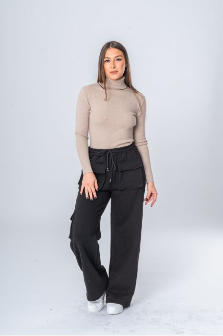 Collant opaque noir polaire- Cinelle Paris, mode femme tendance