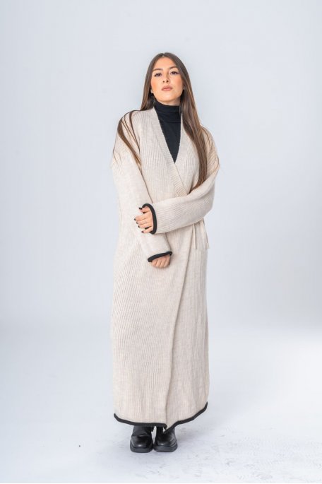 copy of Robe longue portefeuille détails contrastants