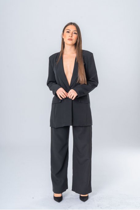 copy of Beige wide-cut suit set