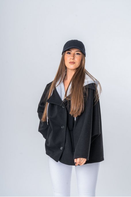 copy of Beige hooded sweatshirt jacket