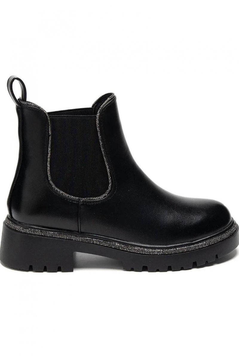 Bottines femme noir avec strass 2025