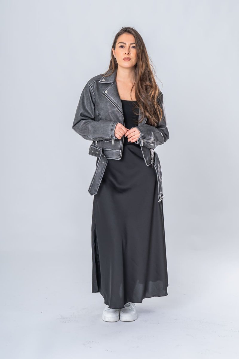 Veste motard sales simili cuir femme