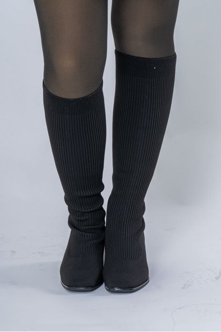Black sock boots