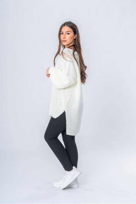 Long white sweater 2025