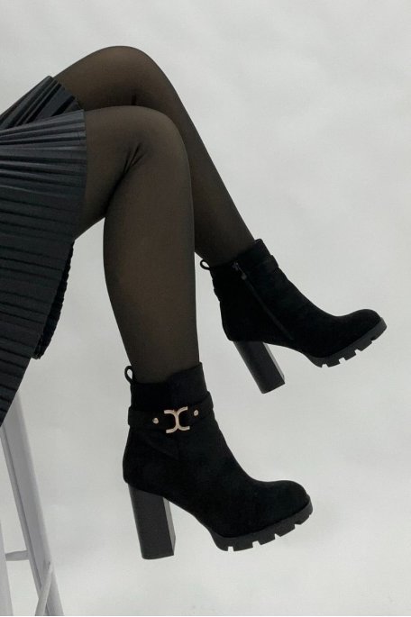 Stylish Black Suede Boots - Fitted Black Booties - Heeled Boots - Lulus