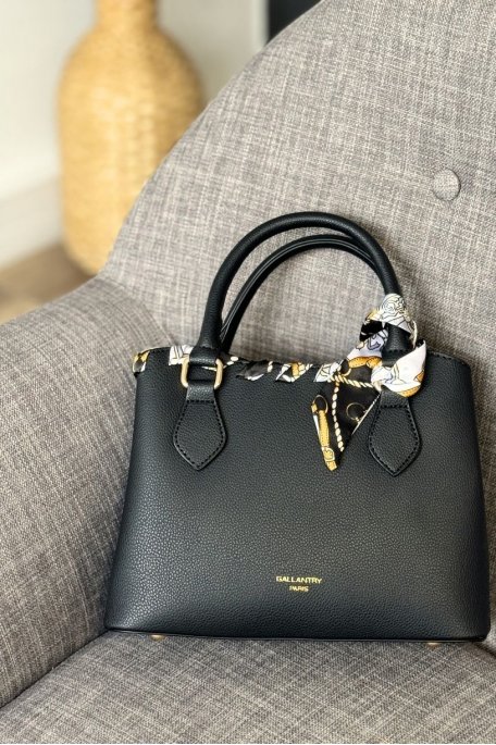 Handbag with black scarf