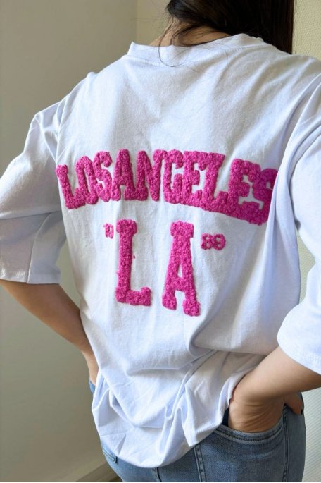 T-shirt Los Angeles rose