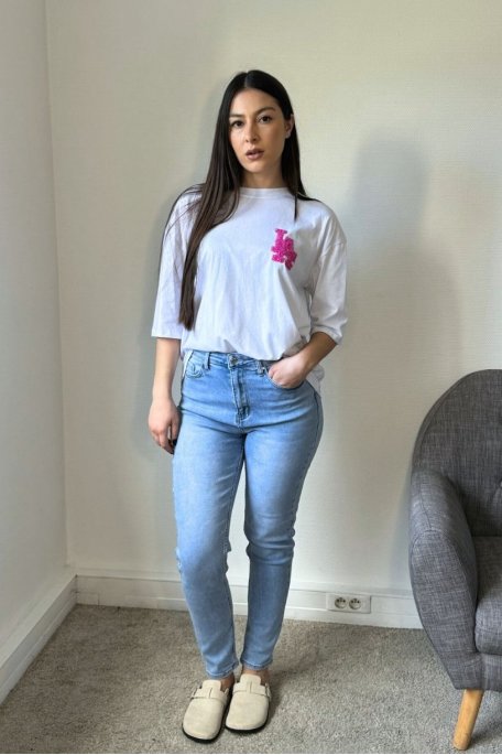 copy of Mom-Jeans mit blauer Waschung