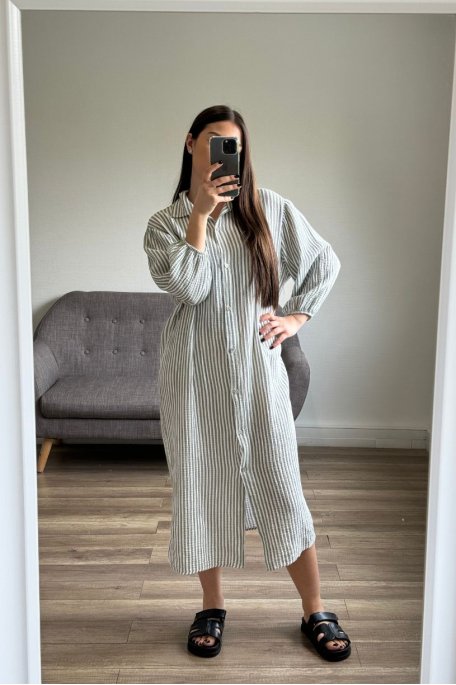 Robe longue rayée best sale