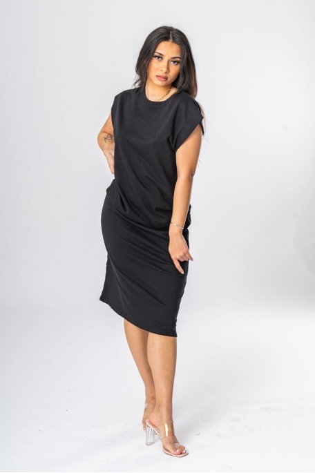 copy of Black oversized sleeveless sweater dress