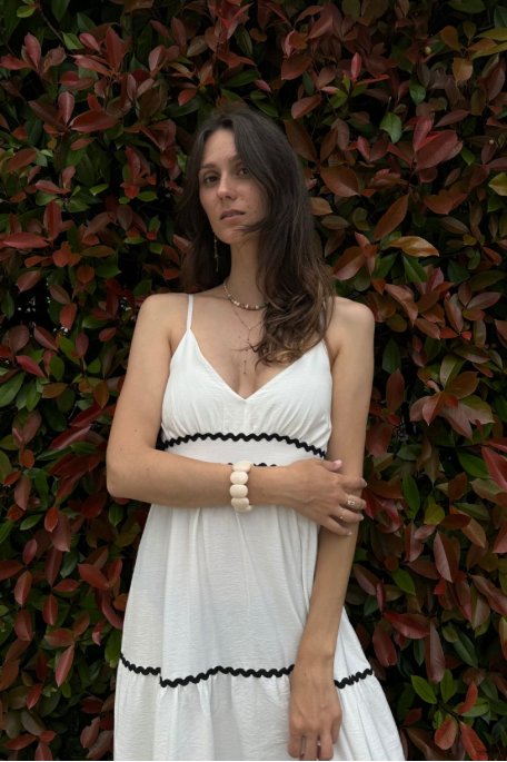 copy of White long dress with embroidery