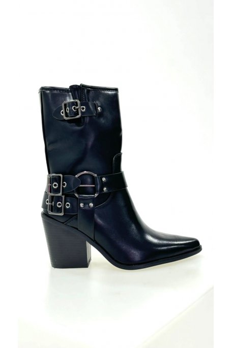 Black boots with Cowboy heel