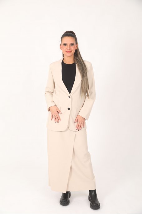 Beige Skirt Set