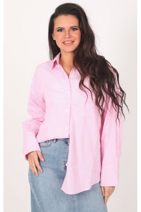 Rosa gestreiftes Hemd
