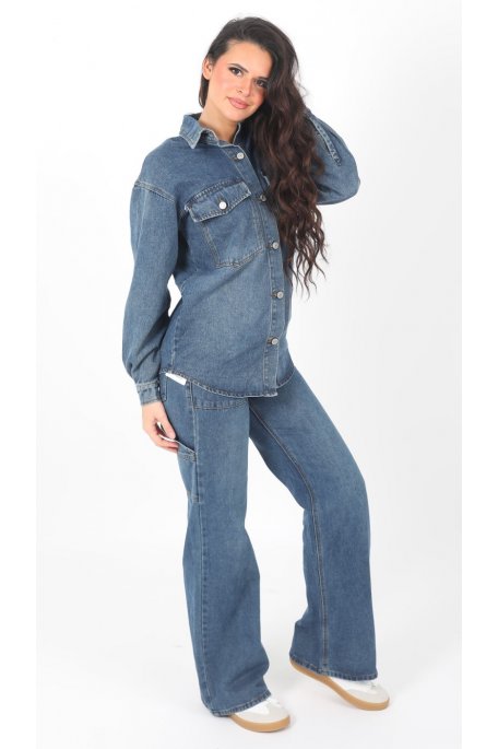 Blauer Jeansanzug