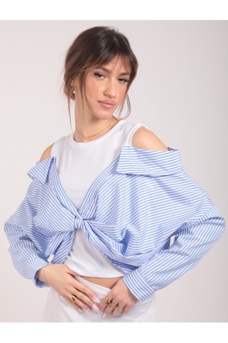 copy of Pink striped off-the-shoulder top