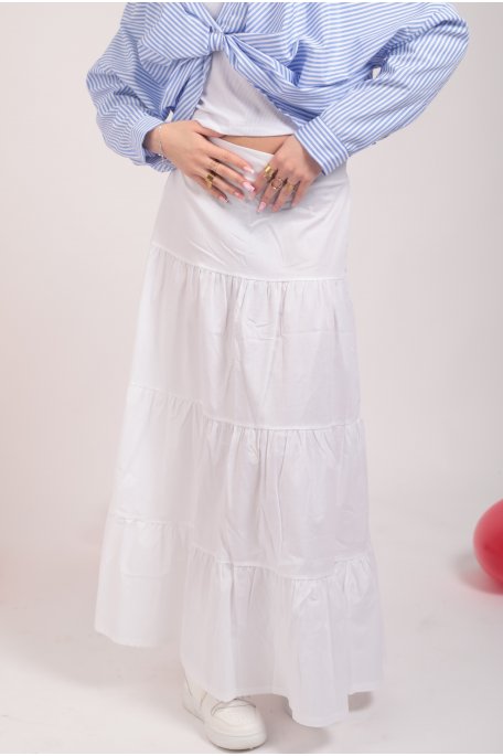 Long white skirt