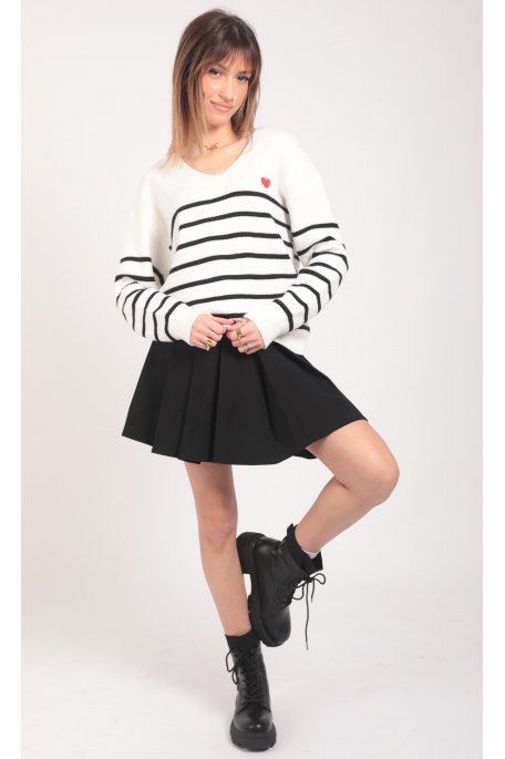 copy of Short beige pleated skirt