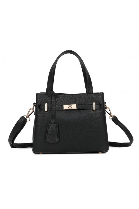 Sac à main noir rectangle