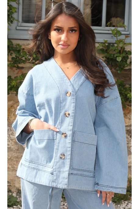 Hellblaue Jeansjacke