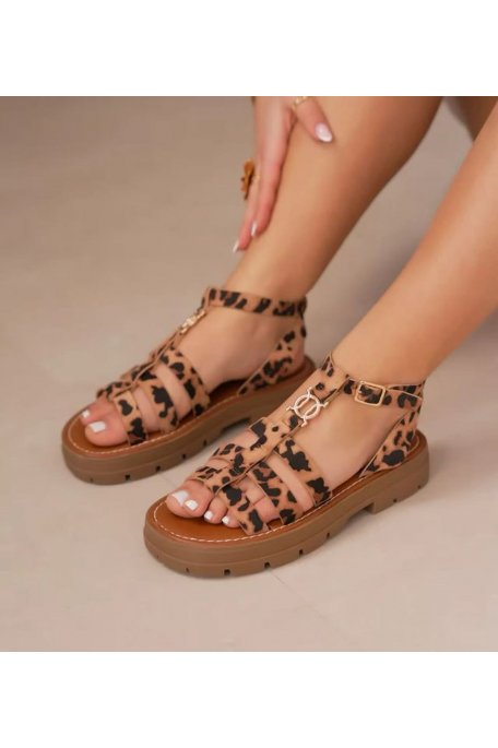 Sandales léopard