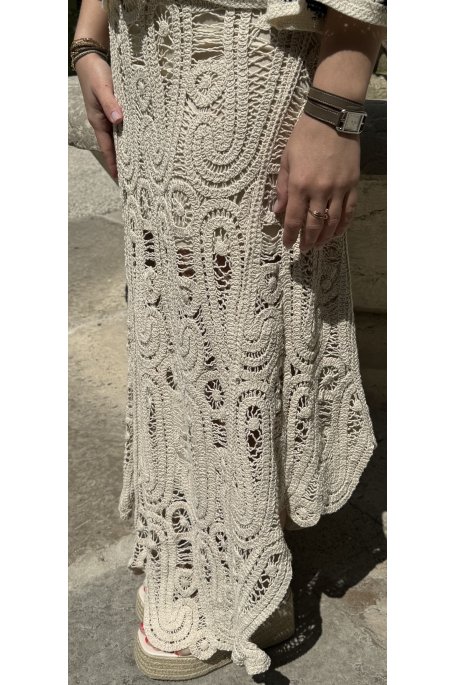 Beige Lace Skirt