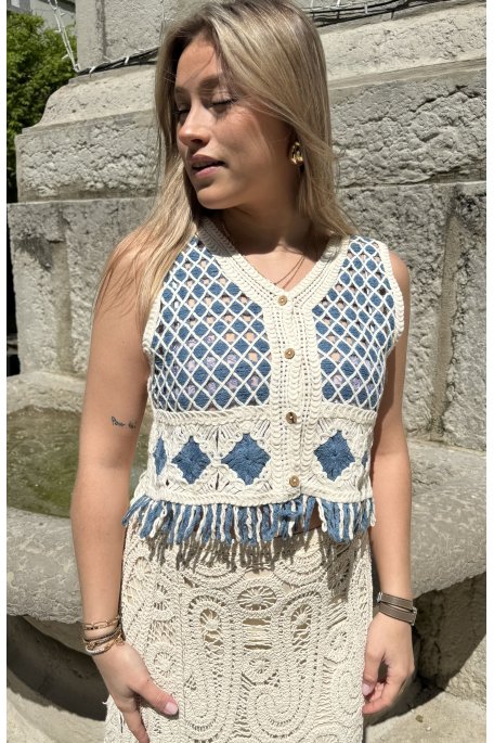 Gilet Sans Manche Bleu