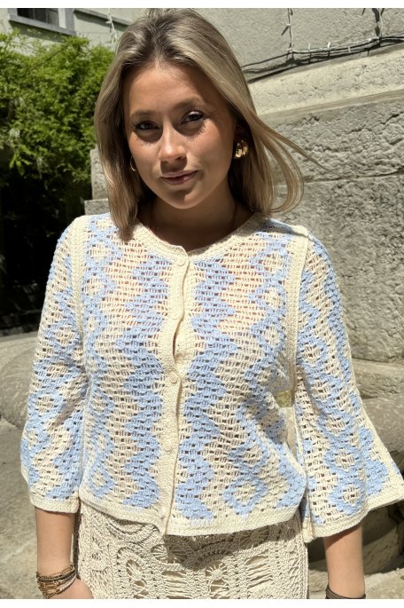 Gilet Court Bleu